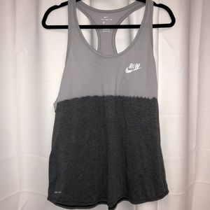 Nike The Nike Tee tank Dip Dyed Gray and Dark gray